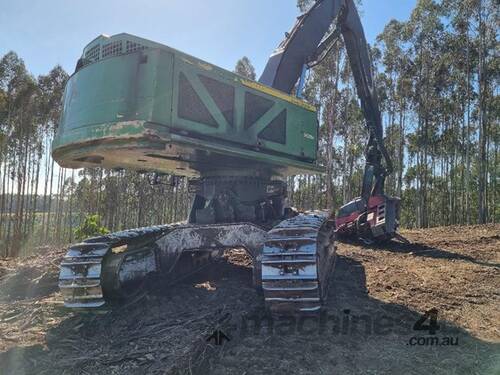 caption 2011 JOHN DEERE 909KH TILT-BASE HARVESTER WITH WARATAH 624C HEAD