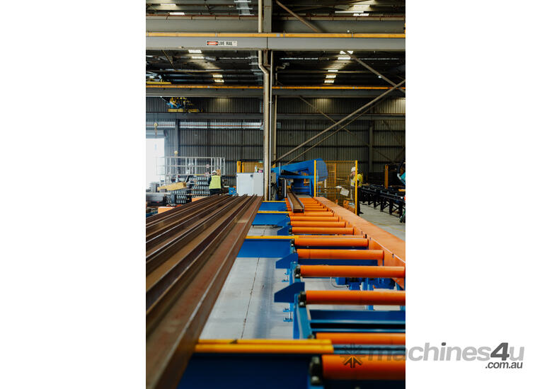 caption Heavy-Duty Motorised Roller Table: 3m x 1m - use with Metal Band saws