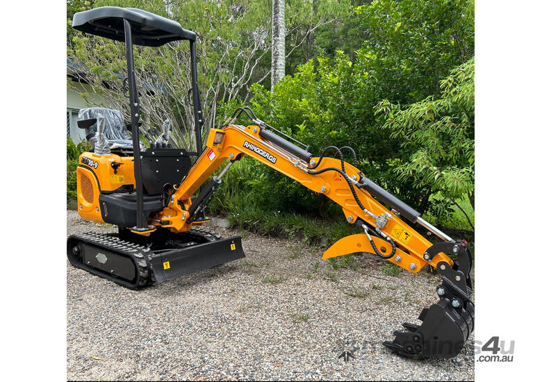 caption NEW Rhinoceros xn10-9Se mini excavator with seats side mount control lever