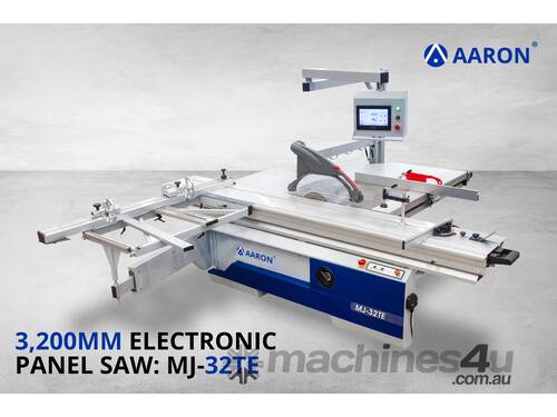 AARON 3200mm Precision Electronic digital Heavy-Duty Sliding Table Saw | 3-Phase Panel Saw MJ-32TE 