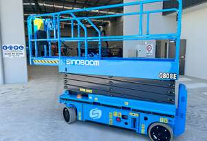Sinoboom 0808E Electric Scissor Lift - 8.1m Max Platform Height, Compact & Stable Design