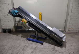 Motorised Incline Belt Conveyor - 1.13m High