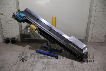 Motorised Incline Belt Conveyor - 1.13m High