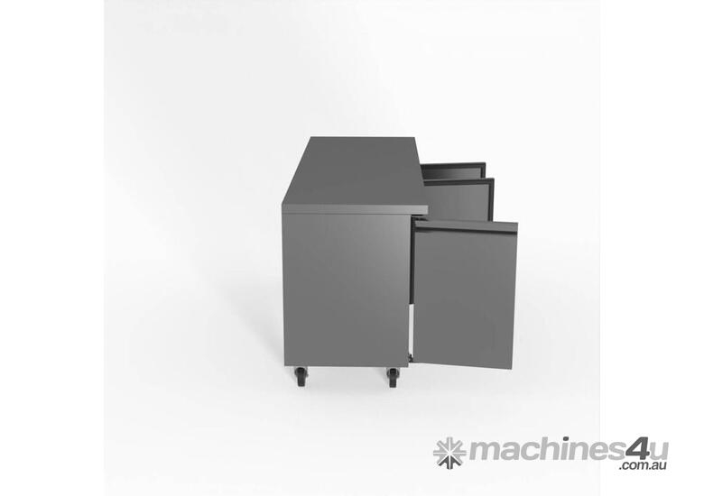 FED-X S/S Three Door Bench Fridge - XUB6C18S3V