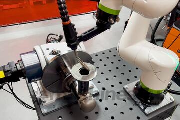 Fanuc Cobot Welder with rotator