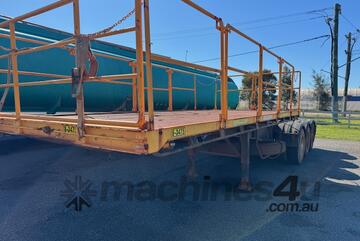 Trailer A Trailer Flat Top Tri Springs 1991 6m tray Twist lock 1TAD938 SN1788