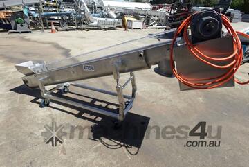 Trough Screw Conveyor, 150mm Dia x 2430mm L x 750mm H