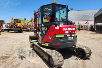 2023 YANMAR VIO80 8T EXCAVATOR (M958) WITH TILT HITCH, BUCKETS, CIVIL SPEC AND 2150 HOURS