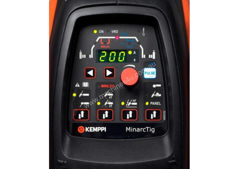 caption KEMPPI MINARCTIG EVO 200 MLP CONTROL PANEL