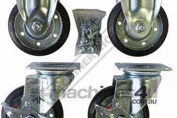 WK-4 Wheel Kit - 125mm 2 x Swivel & 2 x Fixed Wheels Suits All Industrial Tooling Cabinets