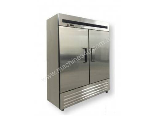 F.E.D. - FED1400SC4B - Double Door Stainless Steel Upright Fridge with Bottom Units
