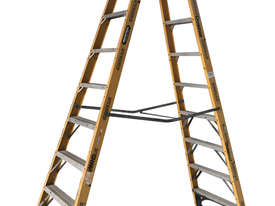 Gorilla Fibreglass & Aluminum Step Ladder 3.1 Meter Double Sided Industrial 150 kg SWL - picture0' - Click to enlarge