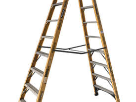 Gorilla Fibreglass & Aluminum Step Ladder 3.1 Meter Double Sided Industrial 150 kg SWL - picture1' - Click to enlarge