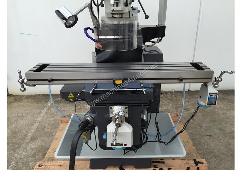 caption SM-KD4VS - ISO 40 - Industrial Turret Milling Machine With Power Draw Bar
