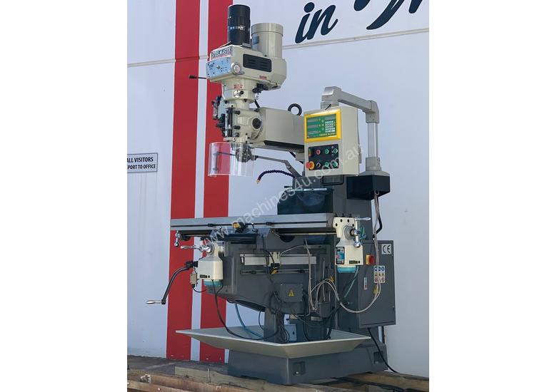 caption SM-KD4VS - ISO 40 - Industrial Turret Milling Machine With Power Draw Bar