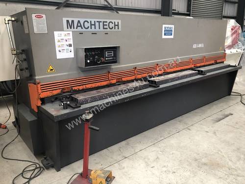 Used Machtech ASB 8-4000BA Guilotine with sheet supports and ballscrew backgauge