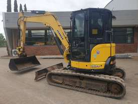YANMAR VIO55-6 EXCAVATOR WITH FULL A/C CABIN, RUBBER TRACKS, QC HITCH AND 3 BUCLKETS - picture0' - Click to enlarge