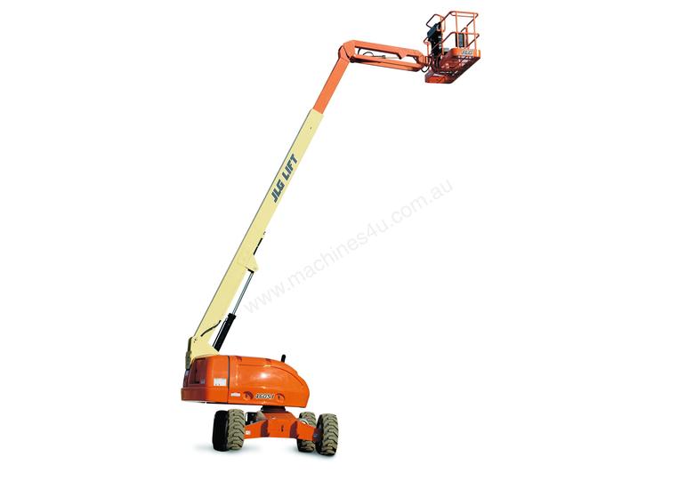 caption For Hire! JLG 46ft Straight Boom Lift – Powerful, Precise, and Perfect for High-Reach Tasks!