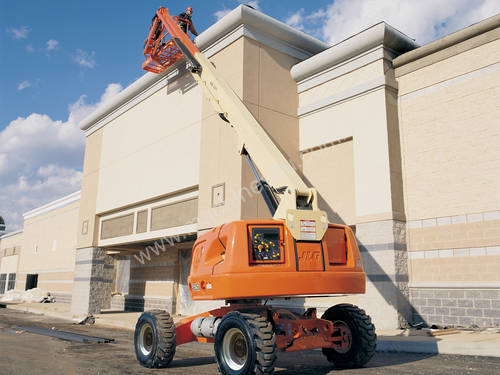 caption For Hire! JLG 46ft Straight Boom Lift – Powerful, Precise, and Perfect for High-Reach Tasks!