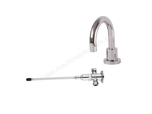 Acqualine AQD780 Modern Knee Operated Timer Basin Tap Set with Fixed Gooseneck Outlet