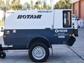 190cfm Portable Diesel Air Compressor Hire - Trailer Mounted - picture0' - Click to enlarge