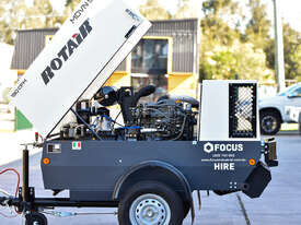190cfm Portable Diesel Air Compressor Hire - Trailer Mounted - picture2' - Click to enlarge