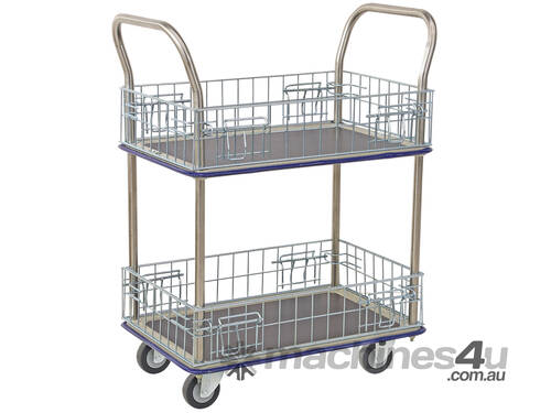 2 Tier Cage Platform Trolley 610x920mm