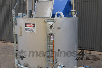 2300L Stainless mixing tank level control safe dry chemical addition chute E+H Endress & Hauser flow