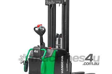 Hangcha A Series 1.2- 1.6T Li-Ion Walkie Stacker with Reach Carriage Hangcha A Series 1.2- 1.6T Li-Ion Walkie Stacker with Reach Carriage