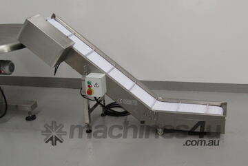 Autopac Systems Inclined Stainless Steel Packing Conveyor