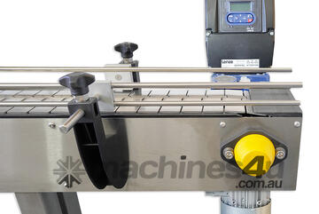 PACKSERV 4.8m Stainless Steel Slat Conveyor * suitable for all container types & shapes & sizes *