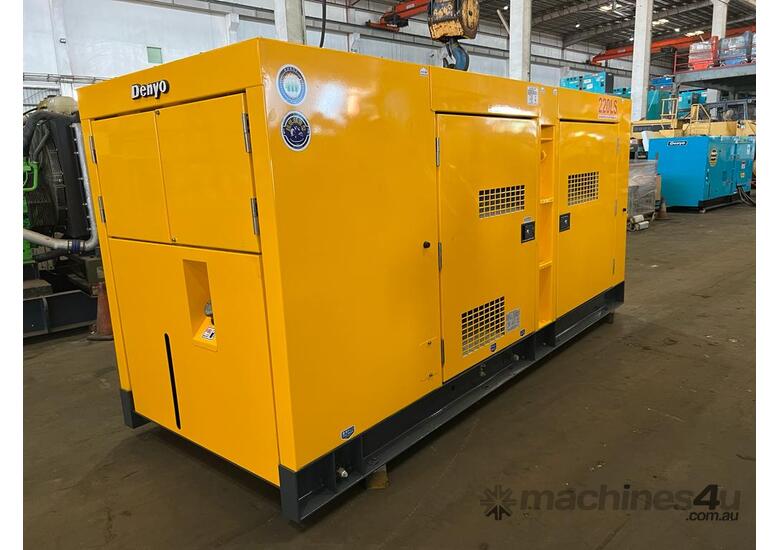 caption 200 KVA Denyo Isuzu Super Silent Diesel Generator (Matching Pair) Late Model - Low Hours