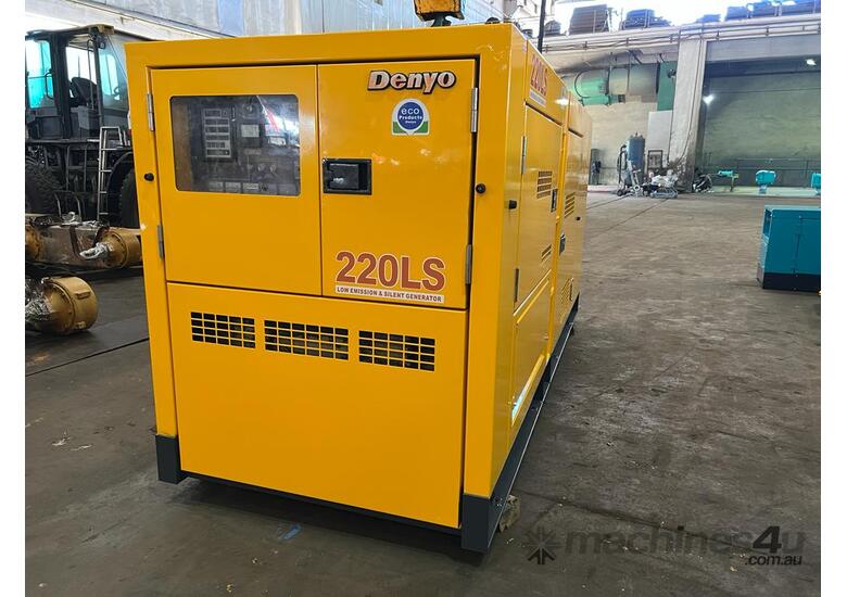 caption 200 KVA Denyo Isuzu Super Silent Diesel Generator (Matching Pair) Late Model - Low Hours