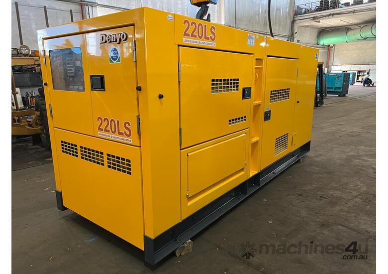 caption 200 KVA Denyo Isuzu Super Silent Diesel Generator (Matching Pair) Late Model - Low Hours