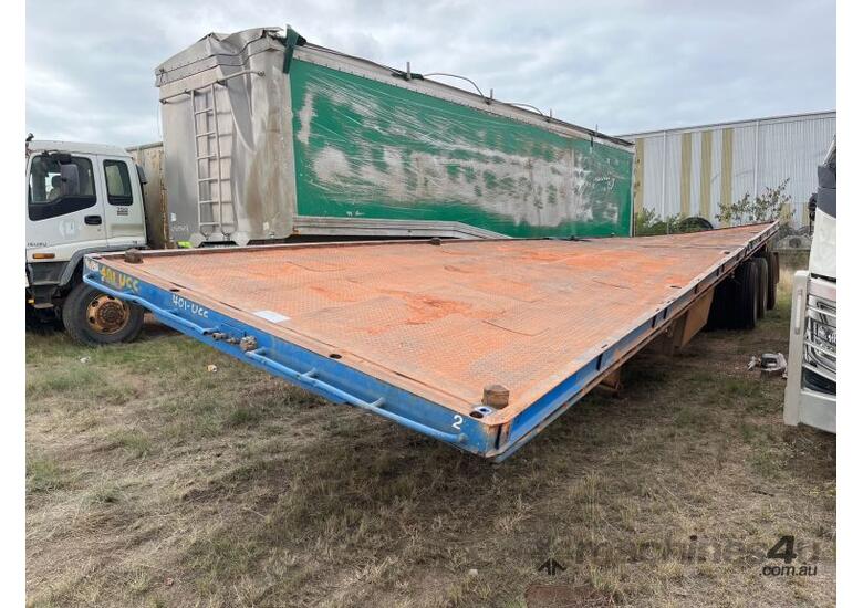 Buy Used 1985 marshall 1985 Marshall Tri Axle Flat Top Trailer Trailers