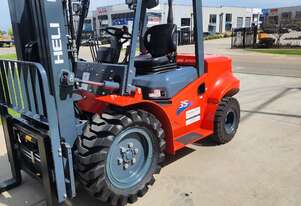 Heli K2 3.5T Diesel Rough Terrain Forklift | Brand New | Side shift + Fork Postioner