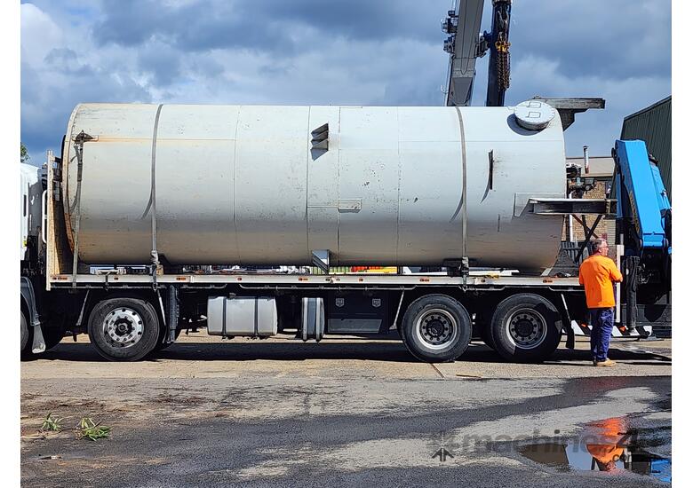 caption Used 36,000 litre canola oil storage silo /tank