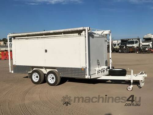 caption 2020 Miegel Bros T136 BBQ Enclosed Trailer Mounted BBQ