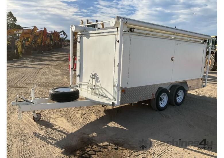 caption 2020 Miegel Bros T136 BBQ Enclosed Trailer Mounted BBQ