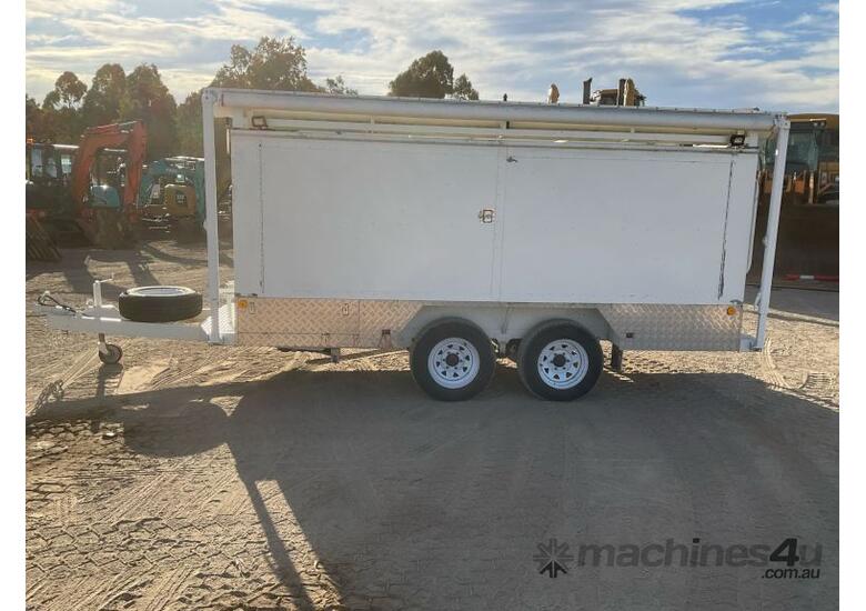 caption 2020 Miegel Bros T136 BBQ Enclosed Trailer Mounted BBQ