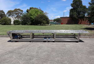 Stainless Steel Motorised Chain Conveyor - 6m long - Comas