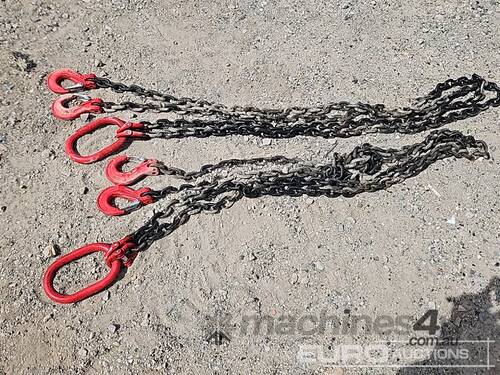 Unused 2.1m Double Legged Lifting Chains (2 of) 