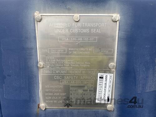 caption 1 x 20ft Shipping Container