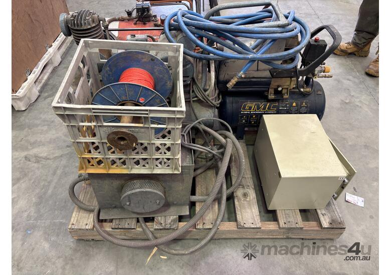 caption 1 X Pallet of Air Compressors, Heater & General Goods