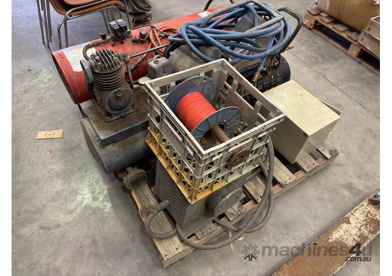 caption 1 X Pallet of Air Compressors, Heater & General Goods