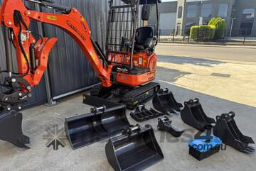 Mini Excavator 1.8 T RHINOCEROS XN18-L Package Deal, 3 Cyl Japanese Engine