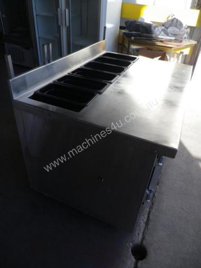 caption Cold Food Display - Prep Bench and Underbar Fridge