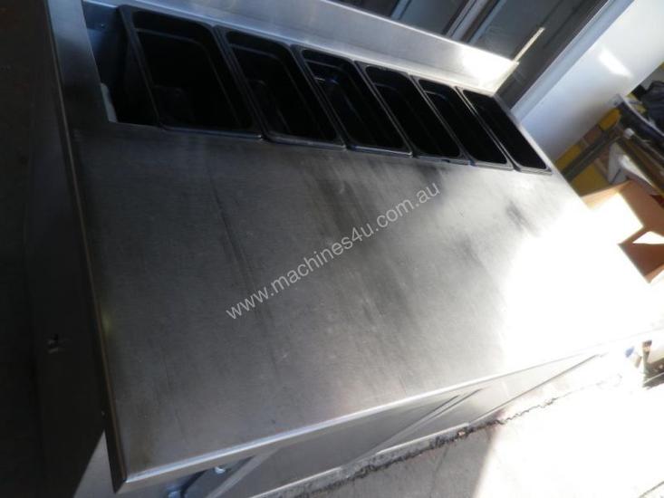 caption Cold Food Display - Prep Bench and Underbar Fridge