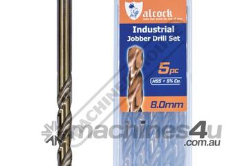 HSS Jobber Drill Pack - 5 Piece 8.5mm M35 Grade HSS with 5% Cobalt 135 Precision Ground Flute & Sp