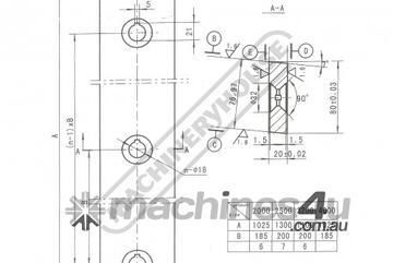 2540mm Sheet Metal Guillotine Blade Set - 6CrW2Si GB-130.8020 1300 x 80 x 20mm Top & Bottom Blade Se